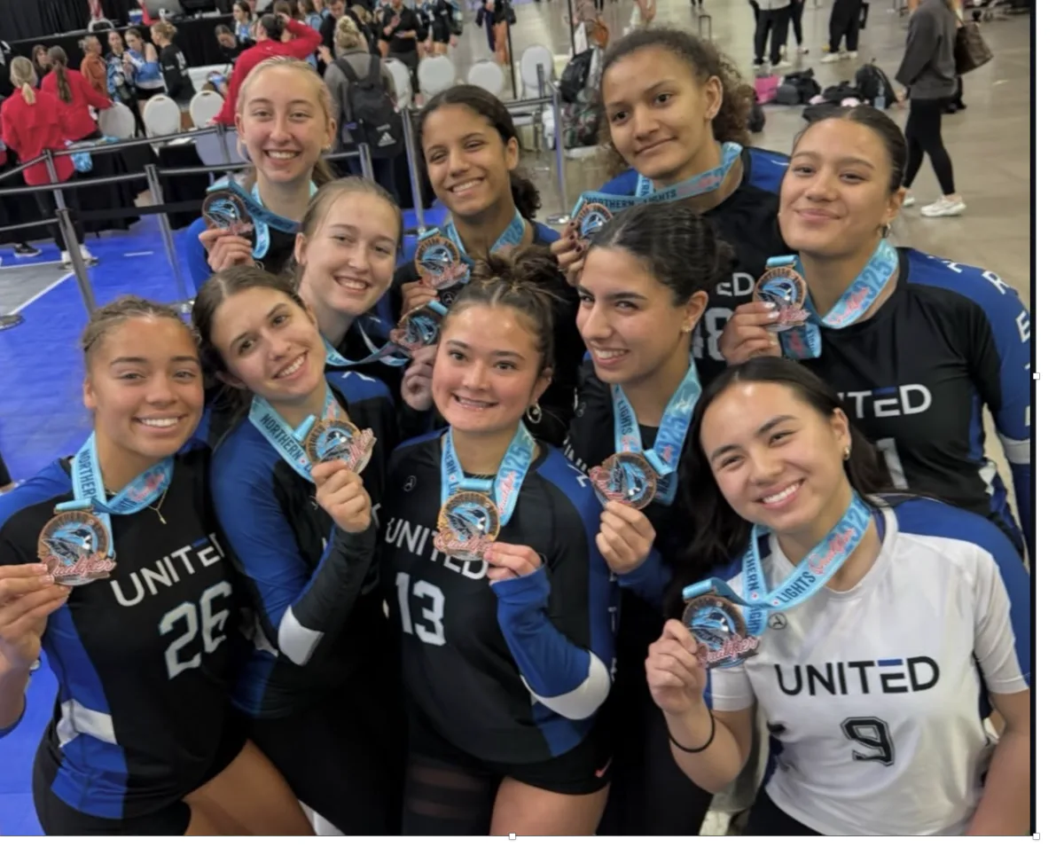 United SD club team celebrating with medals at the Northern Lights Qualifier